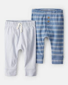Bébé Emballage de 2 pantalons à enfiler, image 1 sur 5 diapositives