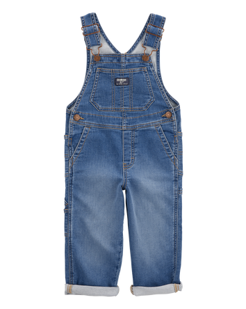 Enfant en bas âge Salopette en denim extensible - Délavage moyen, 