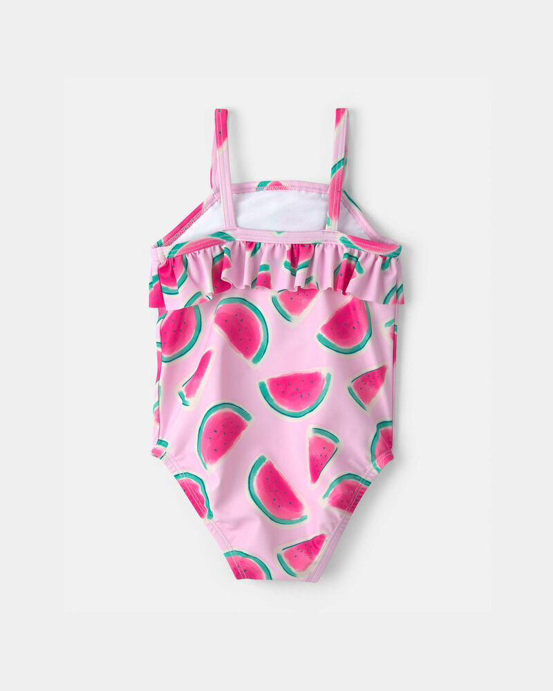 Baby Girl Watermelon 1-Piece Swimsuit - Pink, image 2 of 5 slides
