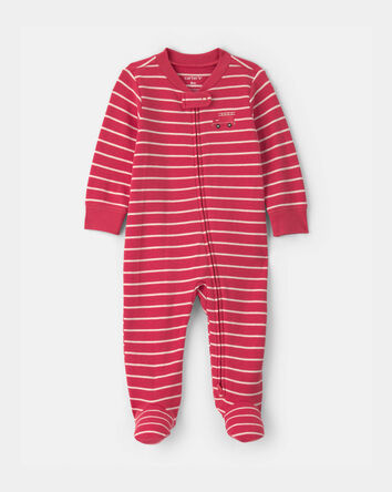 B&eacute;b&eacute; gar&ccedil;on - Grenouill&egrave;re ajust&eacute;e &agrave; rayures et camion d&rsquo;incendie - Rouge, 