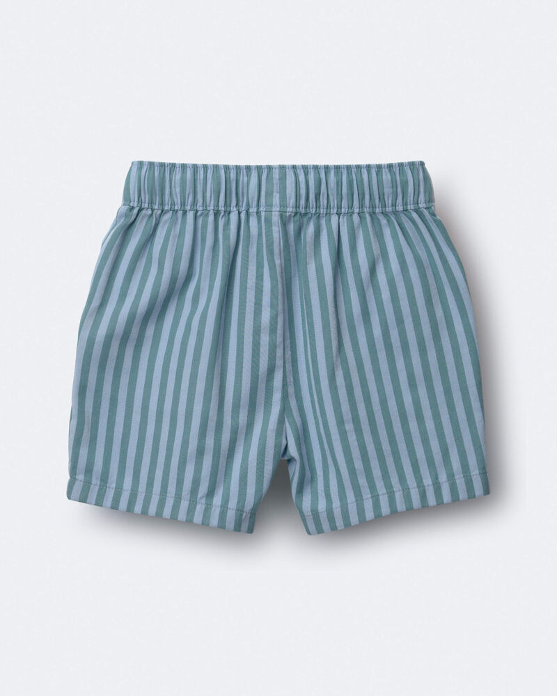 Toddler Boy Playground Shorts in Stripes - Blue, image 2 of 3 slides