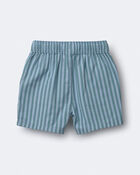 Toddler Boy Playground Shorts in Stripes - Blue, image 2 of 3 slides