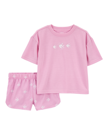 Toddler Girl 2-Piece Angelfish Loose Fit Pyjamas, 
