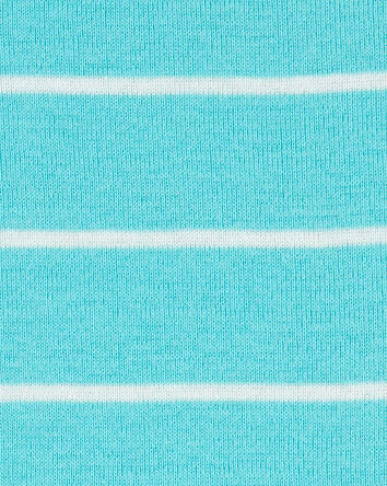 Enfant en bas âge Pyjama 4 pièces en coton ajusté à rayures et voiture, 