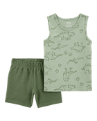 Baby 2-Piece Dinosaur Tank & Pull-On Short Set, image 1 of 3 slides