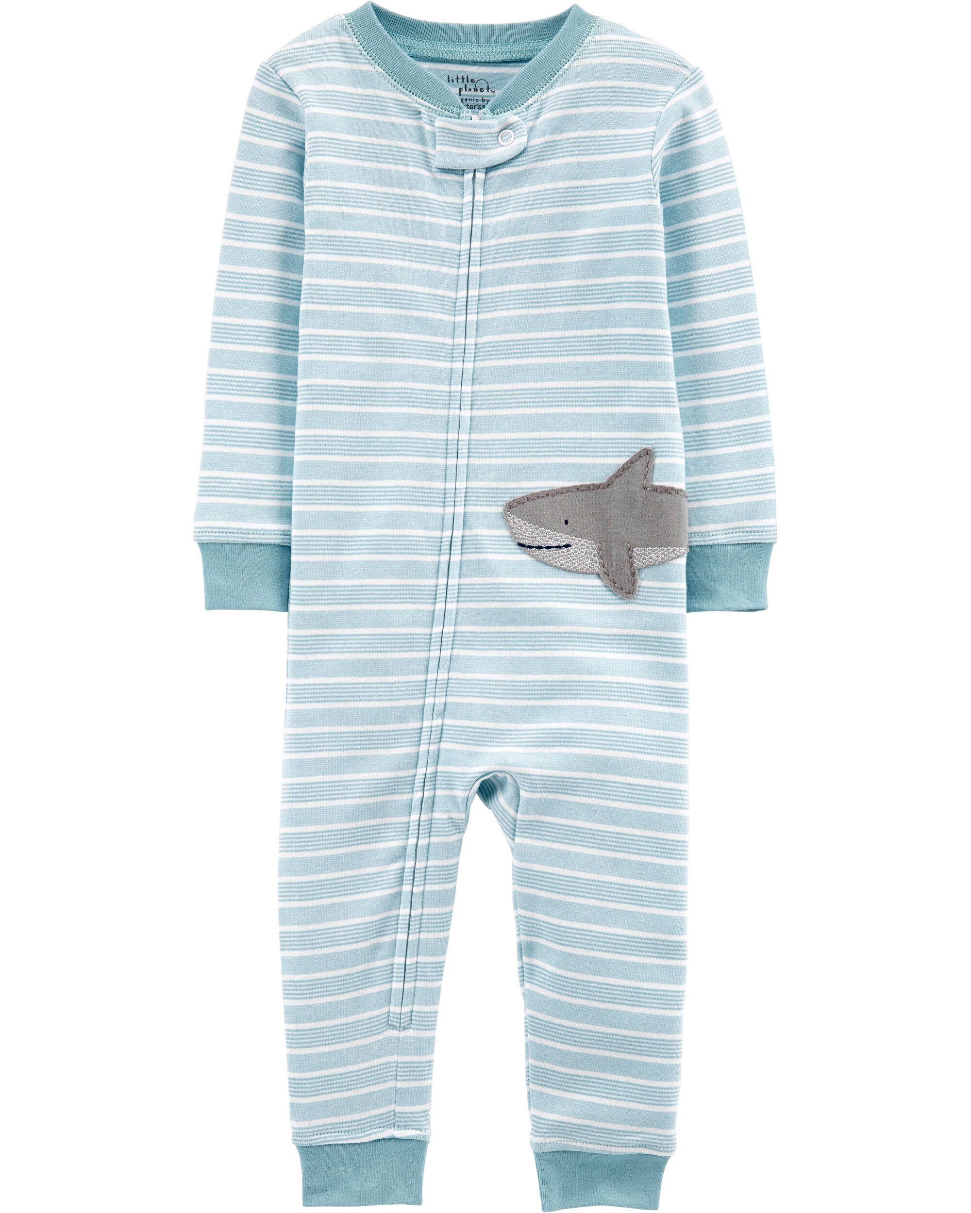 Baby Boy 1 Piece Certified Organic Snug Fit Cotton Footless Pjs Carter S Oshkosh Canada