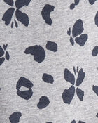 Girls Butterfly Leopard Print Pull-On Stretch Leggings - Grey, image 3 of 4 slides