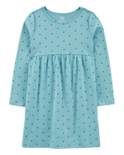 Kid Heart Long-Sleeve Jersey Dress, image 1 of 4 slides