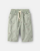 Baby Girl Floral Barrel Pants - Green, image 1 of 4 slides