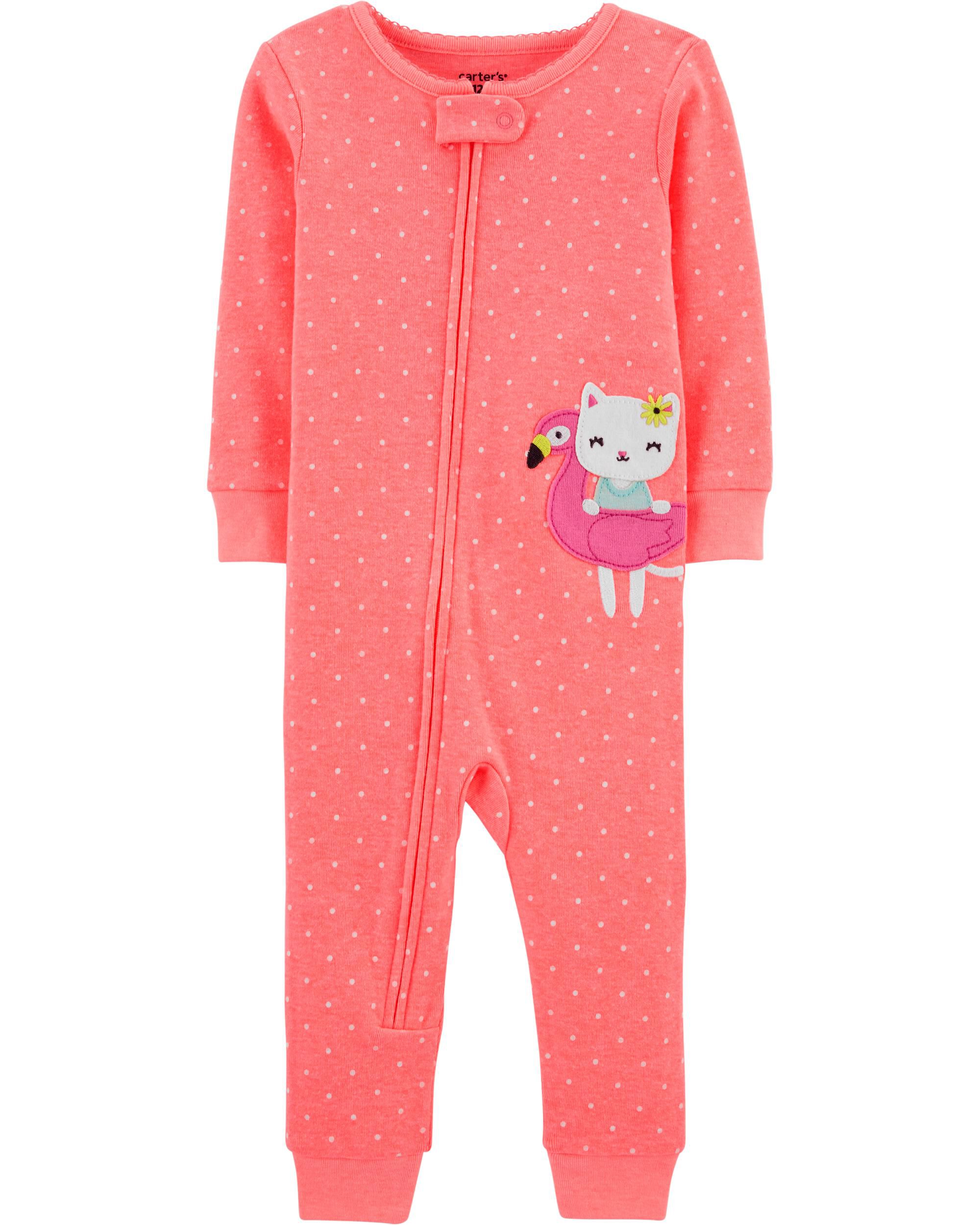 Multi 1 Piece Cat Snug Fit Cotton Footless PJs Carter s Oshkosh
