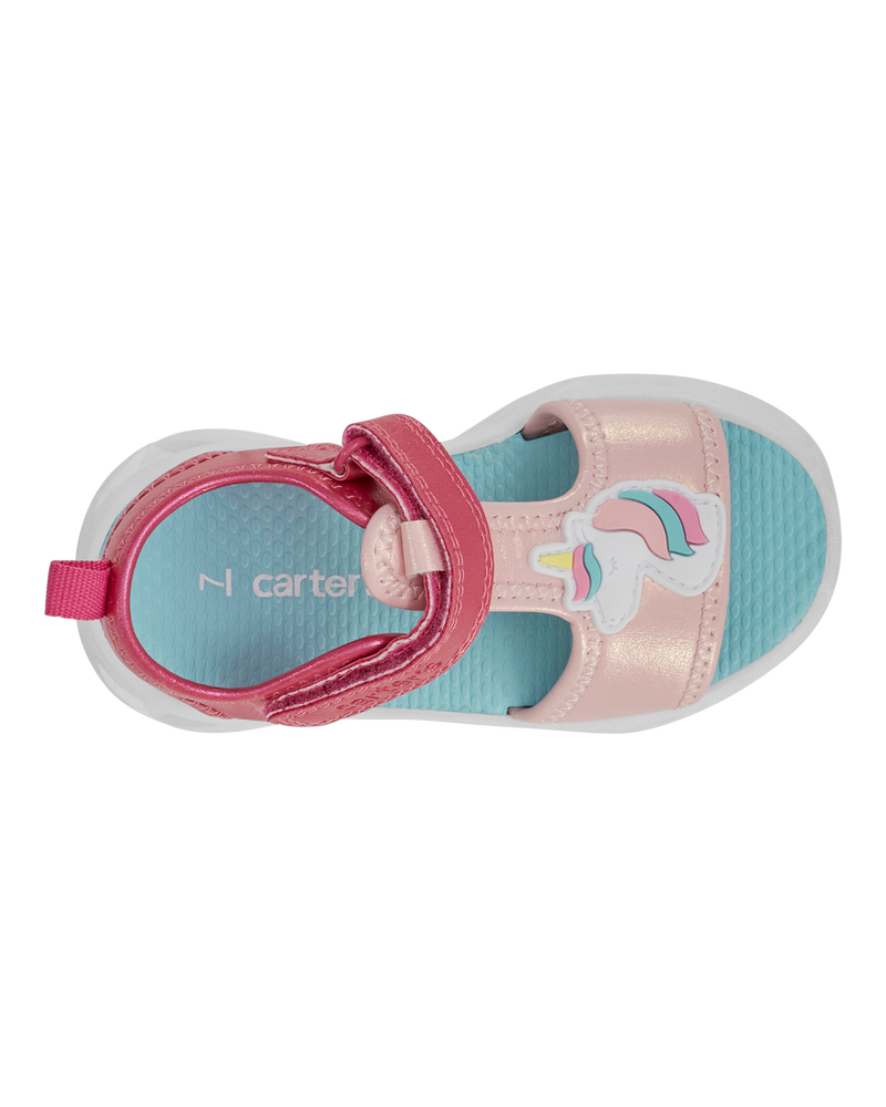 Toddler Unicorn Rainbow Light Up Sandals, image 4 of 7 slides