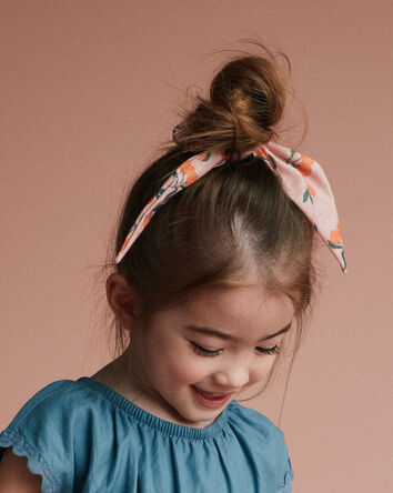 Toddler Girl 2-Pack Bow Scrunchies - Light Blue/Cream, 