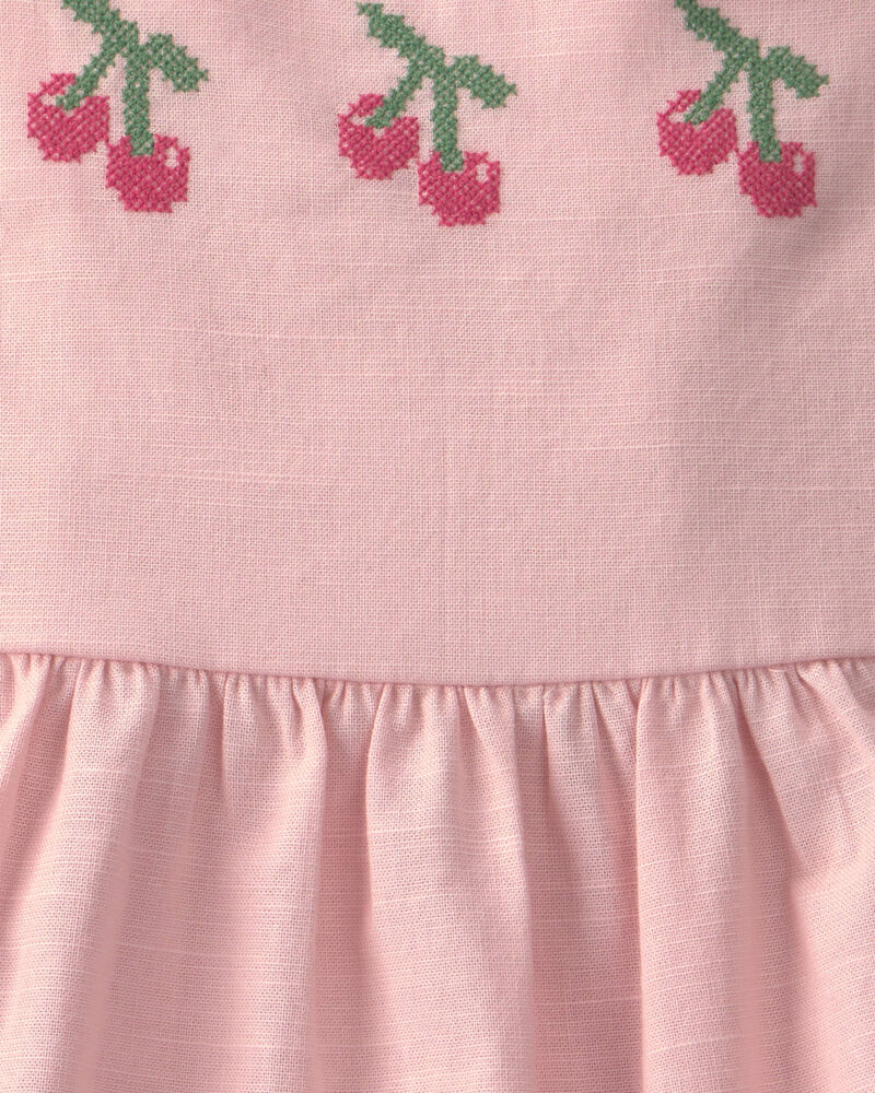 B&eacute;b&eacute; fille - Robe sans manches &agrave; motif de cerises - Rose, image 4 sur 4 diapositives