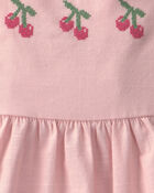B&eacute;b&eacute; fille - Robe sans manches &agrave; motif de cerises - Rose, image 4 sur 4 diapositives