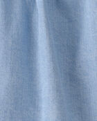 Baby Girl Organic Cotton Chambray Bodysuit Dress, image 3 of 4 slides