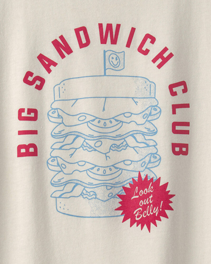 Gar&ccedil;ons - T-shirt &agrave; imprim&eacute; &laquo;Big Sandwhich Club&raquo; - Ivoire, image 2 sur 2 diapositives