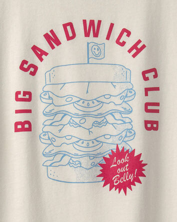 Boys 'Big Sandwhich Club' Graphic Tee - Ivory, 