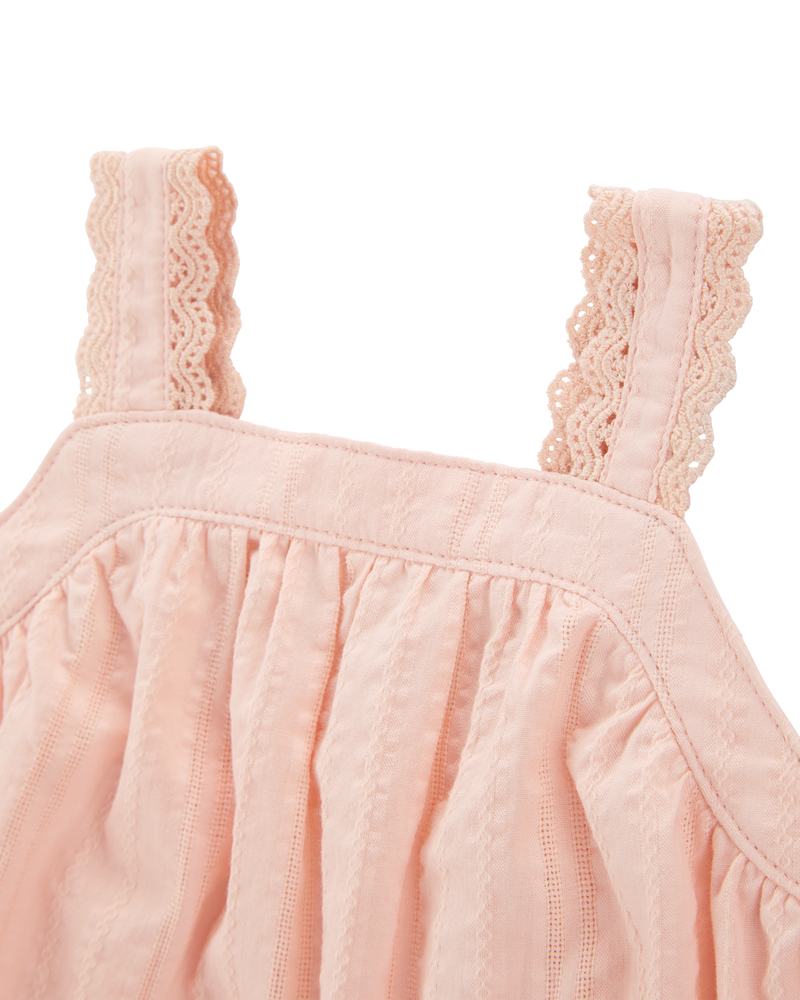 Bébé fille - Ensemble 3 pièces à bordures en dentelle, image 2 sur 4 diapositives