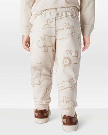Toddler Pull-On Animal Print Fleece Pants, 