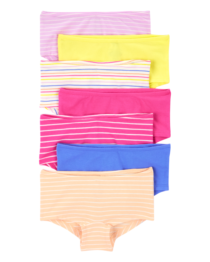 Kid 7-Pack Boyshort Cotton Underwear, image 1 of 2 slides