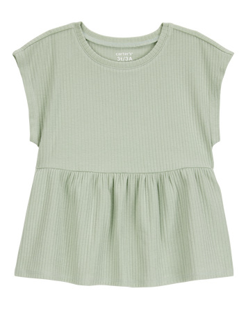 Toddler Short-Sleeve Peplum Tee, 