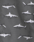Toddler Boy Slate Shark Rain Jacket- Black, image 3 of 3 slides