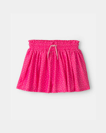Girls Polka Dot Active Skort - Fuchsia, 
