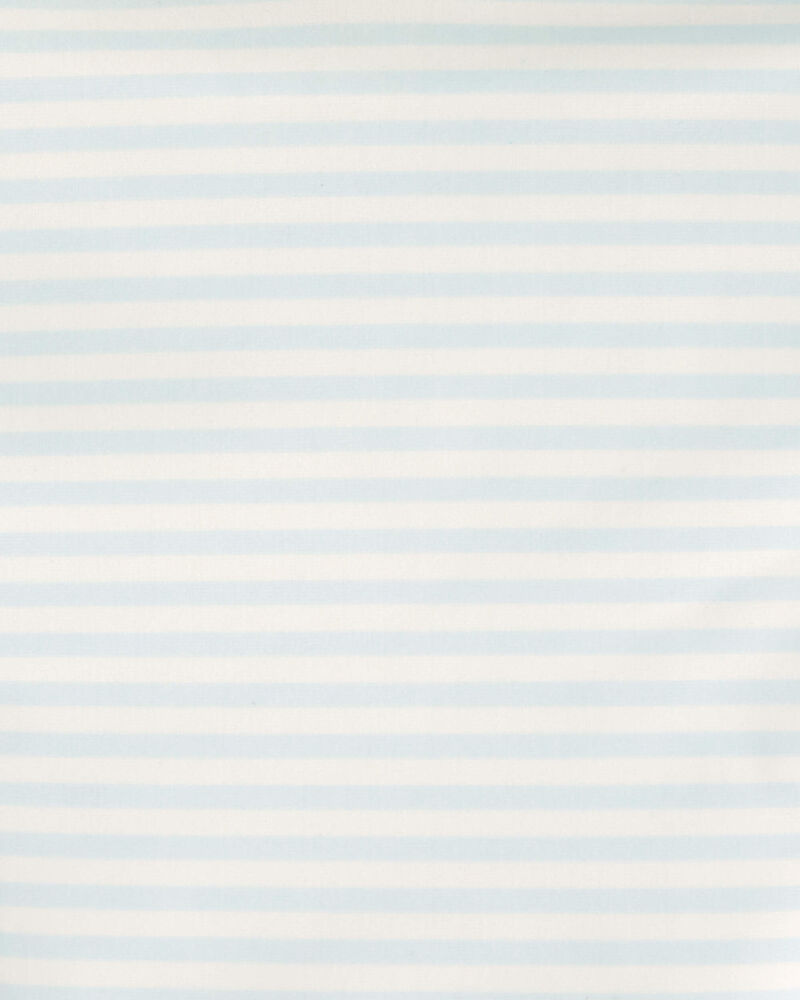 Girls 3-Piece Lemon Striped Rashguard Swimsuit Set - Blue, image 5 of 6 slides