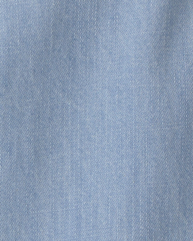 B&eacute;b&eacute; - Barboteuse sans manches en chambray - Bleu, image 4 sur 4 diapositives