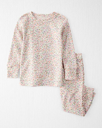 Baby Floral Print Organic Cotton 2-Piece Pyjamas, 