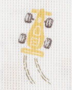 Tout-petit garçon - Pyjama 2 pièces décontracté en tricot gaufré à voitures de course - Gris, image 2 sur 2 diapositives