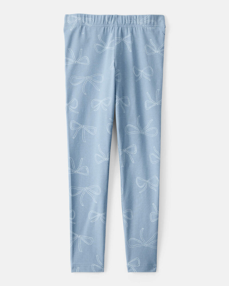 Kid Bow Print Leggings, image 2 of 4 slides