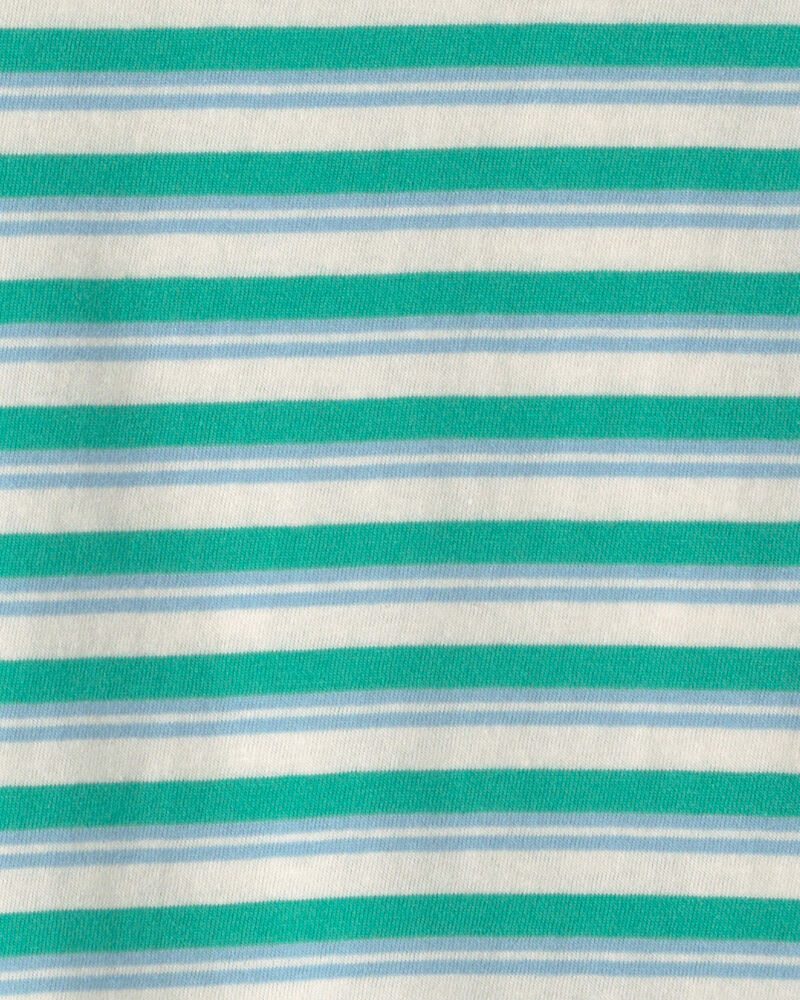 Boys Striped Tee - Green/Yellow, image 2 of 3 slides