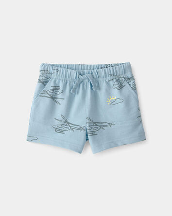 B&eacute;b&eacute; gar&ccedil;on - Shorts en Jersey bouclette - Bleu, 