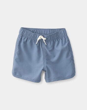 B&eacute;b&eacute; gar&ccedil;on - Ensemble 3 pi&egrave;ces maillot dermoprotecteur &agrave; manches longues, palmiers et uni - Blanc, 