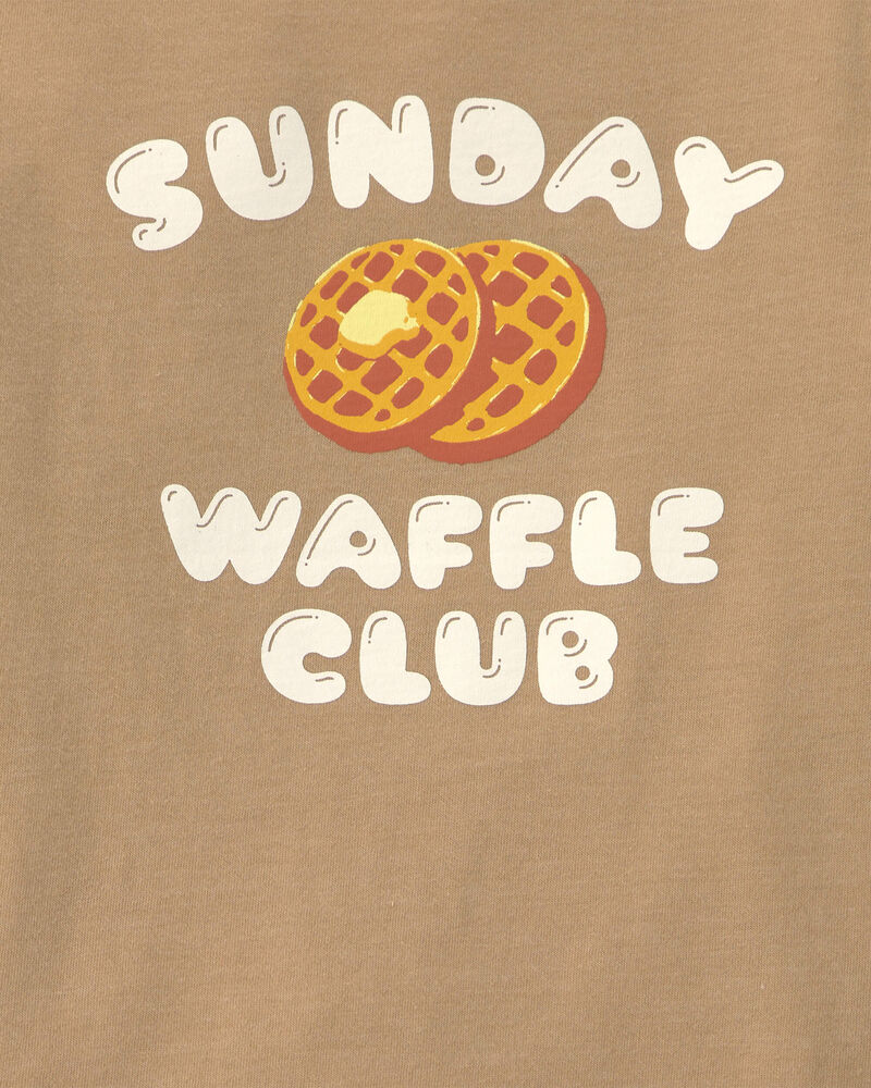 Tout-petit gar&ccedil;on - T-shirt manches longues &agrave; imprim&eacute; &laquo;Sunday Waffle Club&raquo; &ndash; Brun, image 2 sur 2 diapositives