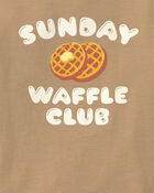 Tout-petit gar&ccedil;on - T-shirt manches longues &agrave; imprim&eacute; &laquo;Sunday Waffle Club&raquo; &ndash; Brun, image 2 sur 2 diapositives