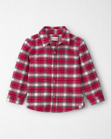 Toddler Boy Organic Cotton Flannel Button-Down Shirt, 