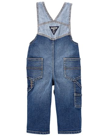 Baby Distressed Denim Overalls, 