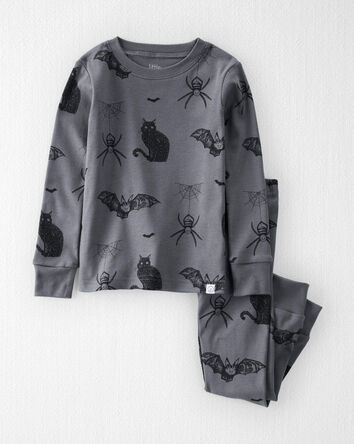 Toddler Organic Cotton Pyjamas in Spooky Shadows Print, 