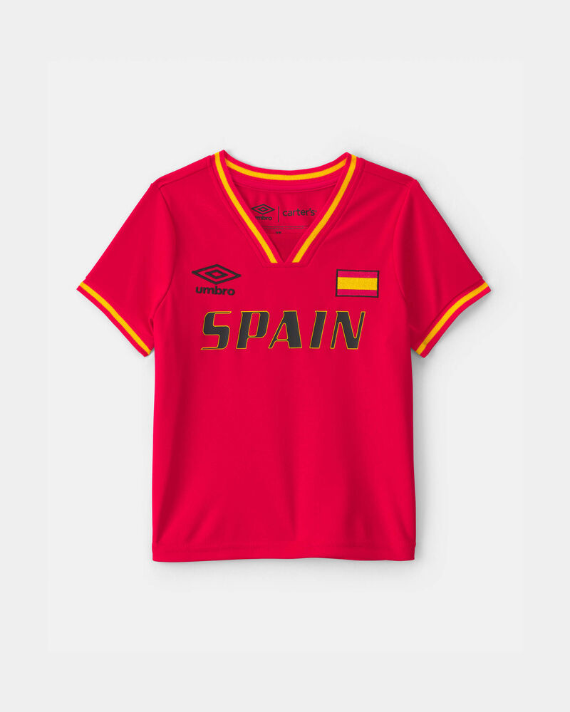 Ensemble 2 pi&egrave;ces chandail de soccer et short Umbro de l&rsquo;Espagne pour tout-petit - Rouge/Jaune/Noir, image 2 sur 10 diapositives
