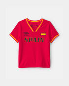 Ensemble 2 pi&egrave;ces chandail de soccer et short Umbro de l&rsquo;Espagne pour tout-petit - Rouge/Jaune/Noir, image 2 sur 10 diapositives