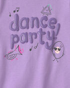 B&eacute;b&eacute; fille - Pyjama 4 pi&egrave;ces en 100&nbsp;% coton &agrave; motif de danse - Mauve/Ivoire, image 3 sur 4 diapositives