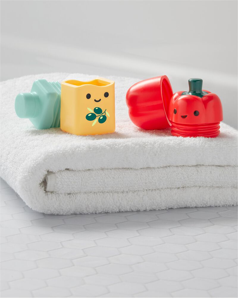 Coffret de jouets de bain Caf&eacute; tub-to-table et salade &agrave; pr&eacute;parer et servir, image 4 sur 6 diapositives