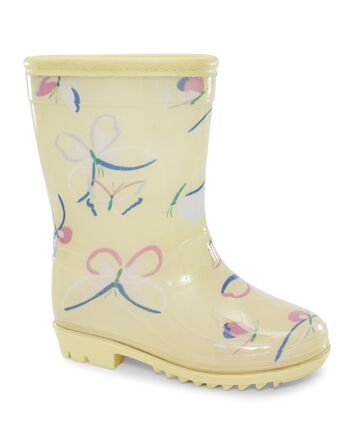 Toddler Butterfly Print Rain Boots, 