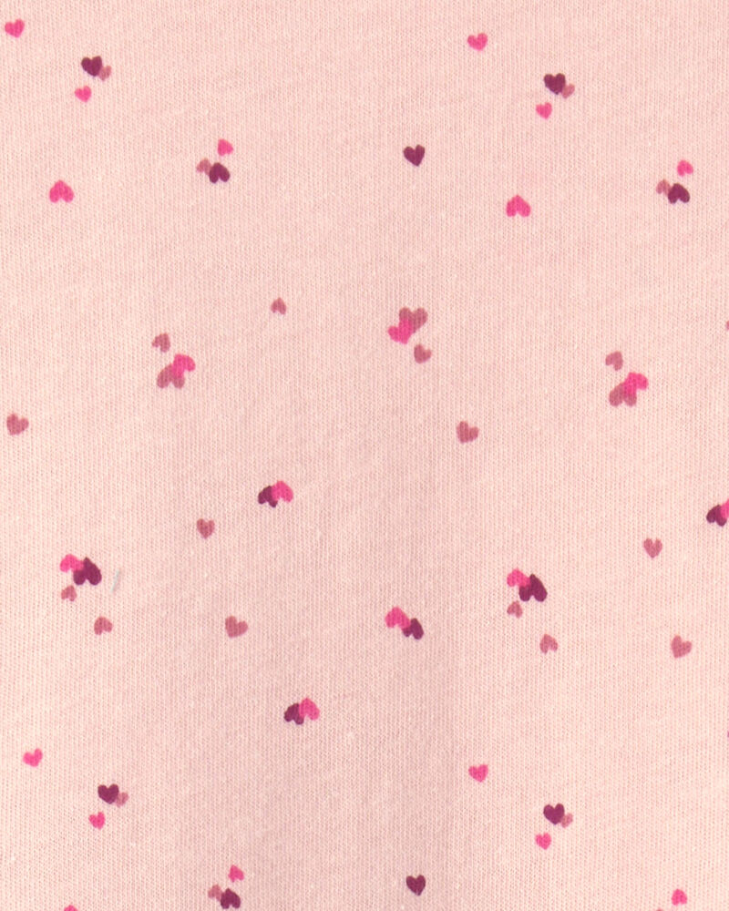 Toute-petite fille - Haut p&eacute;plum manches longues &agrave; motif c&oelig;urs&nbsp;&ndash; Rose, image 2 sur 2 diapositives