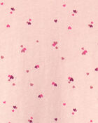 Toute-petite fille - Haut p&eacute;plum manches longues &agrave; motif c&oelig;urs&nbsp;&ndash; Rose, image 2 sur 2 diapositives