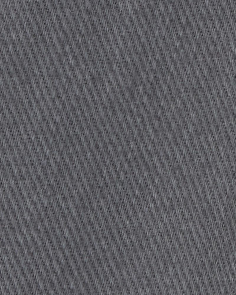 Toddler Pull-On Twill Shorts - Grey, image 5 of 6 slides
