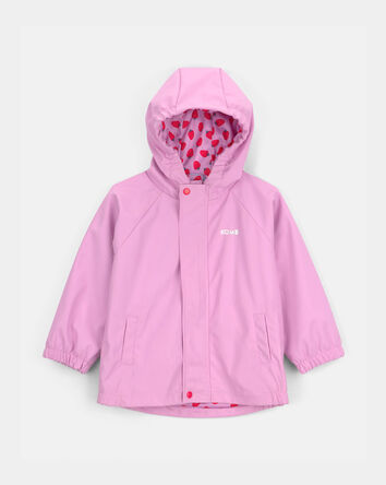 Toddler Girl Girl Kombi  Petal Waterproof Rain Jacket- Pink, 
