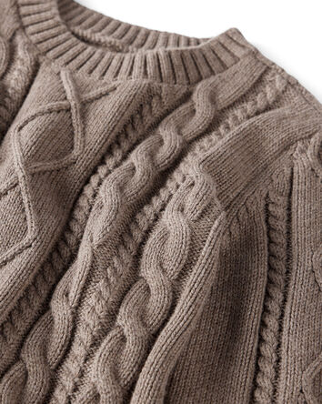 Tout-petit Chandail en tricot torsad&eacute; en coton biologique, 